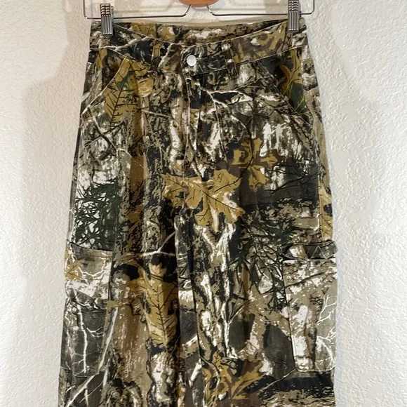 SHEIN Camouflage Cargo Denim Jeans Allover Print Tall Size Small - Picture 3 of 12